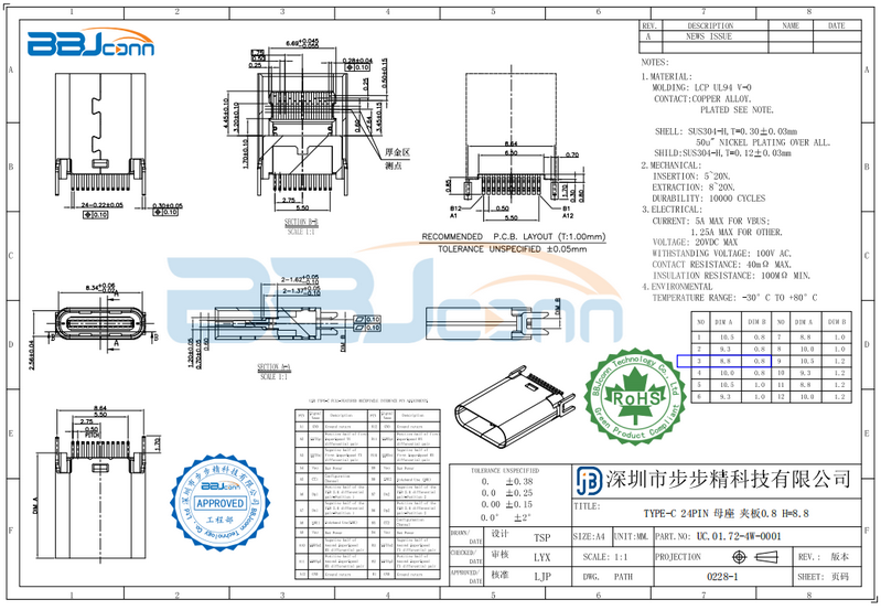 Type-c插座-1 Type-c插座-1