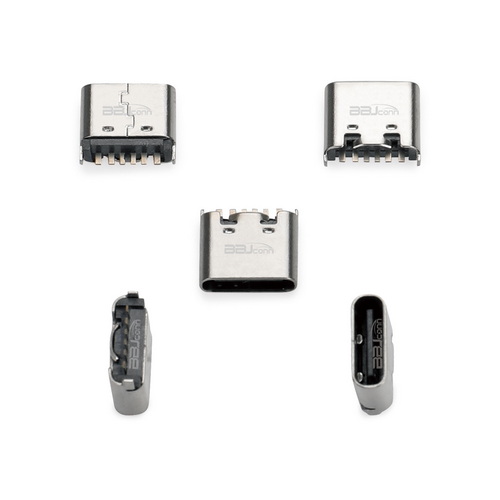 TYPE-C 6PIN　母座立式插板H=6.8---(UC.01.63-11-0002)_調(diào)整大小